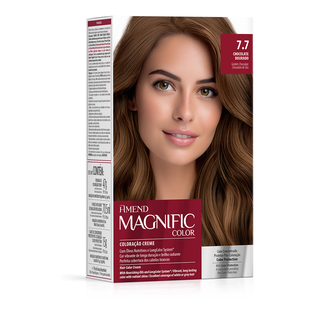 Kit Coloração Amend Magnific Color 7.7 Chocolate Dourado image number 2